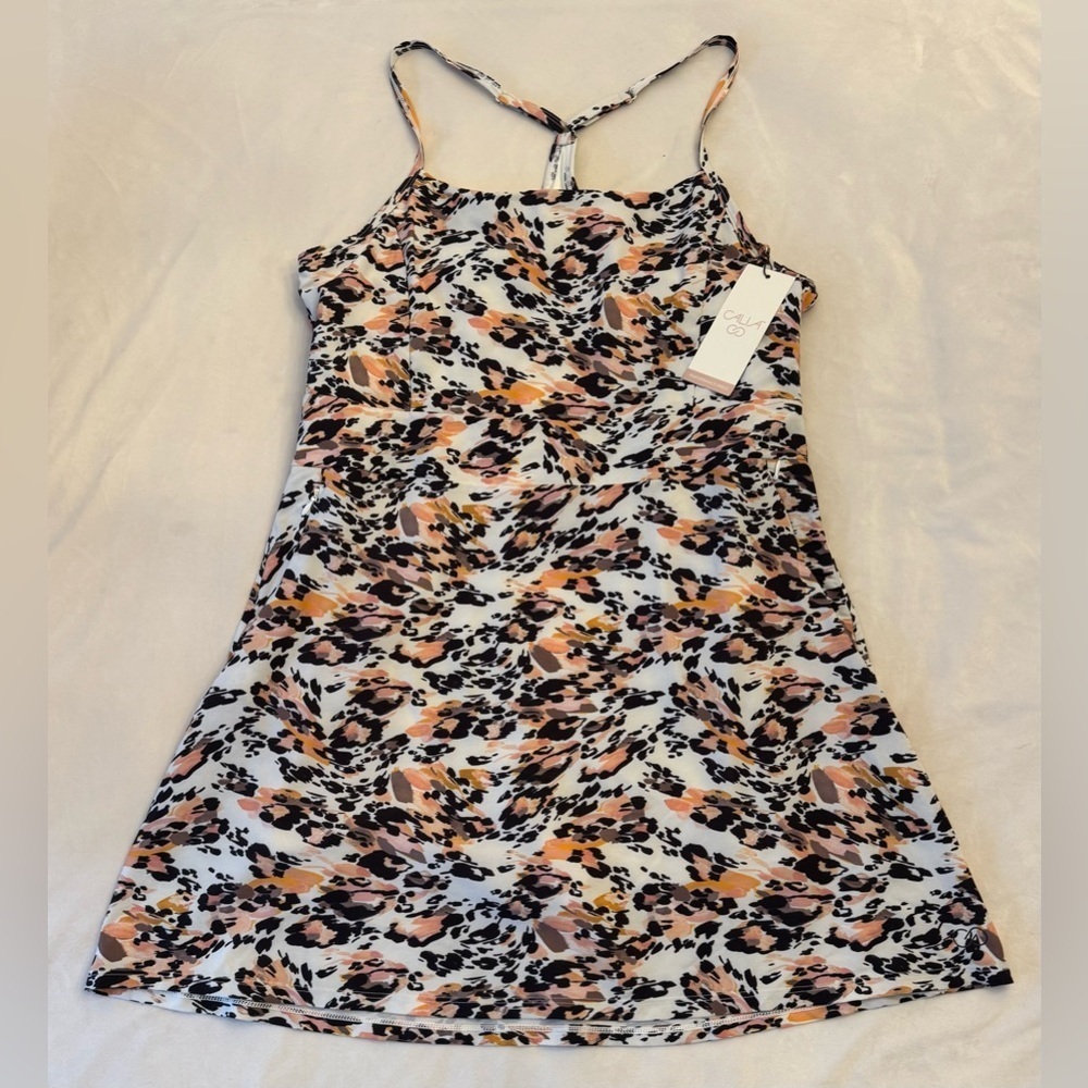 New! CALIA Women's Performance Dress New Animal Unbleached, sz M - Picture 2 of 13